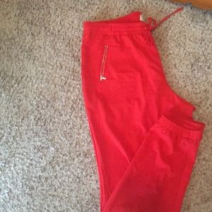 Red Jogger Pants